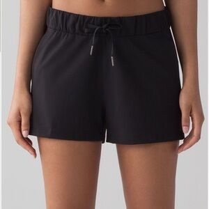 Lululemon Black on The Fly Shorts, size 4